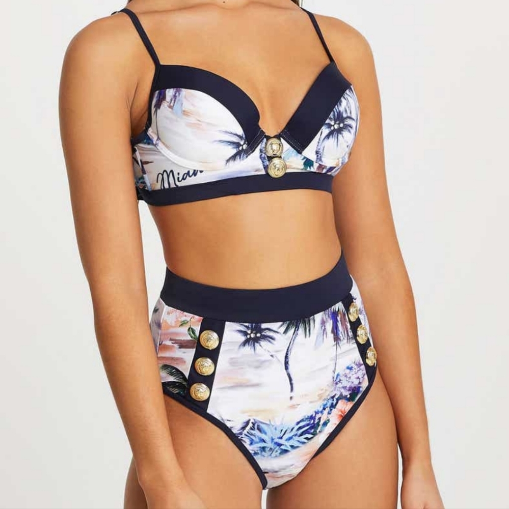 River island high waist bikini bottom